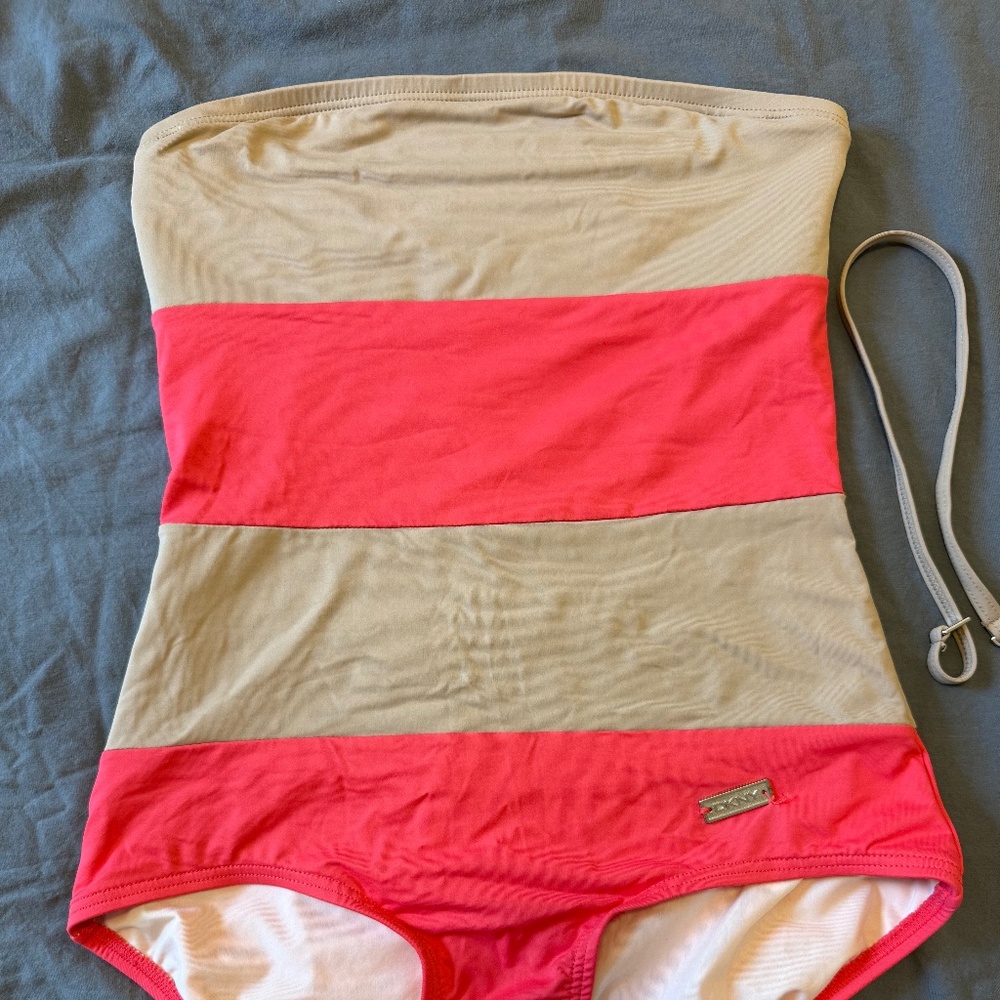 DKNY Color Blocked One-Piece